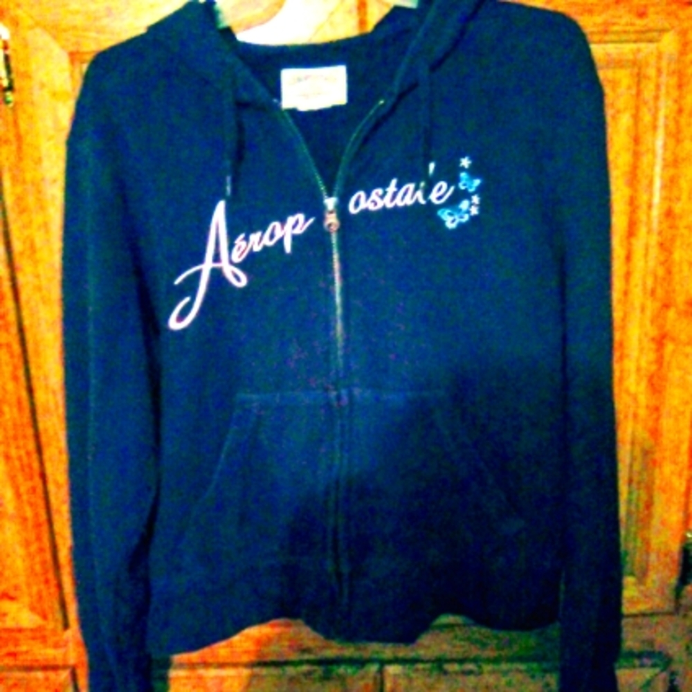 🌼Navy blue Aeropostale sz M Women's zip up  hoodie 🌼